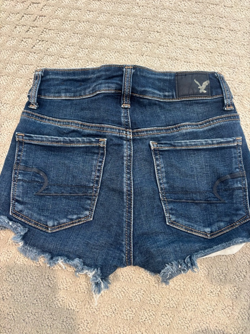American Eagle Outfitters Women's Hi-Rise Shortie - Dark Blue Denim Size 00 - Picture 4 of 4